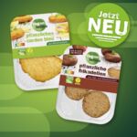 Verpackungen von veganem Cordon Bleu aus Weizenprotein und pflanzlichen Frikadellen aus Soja- und Weizenprotein der Marke "vegan leben". Jetzt online kaufen!